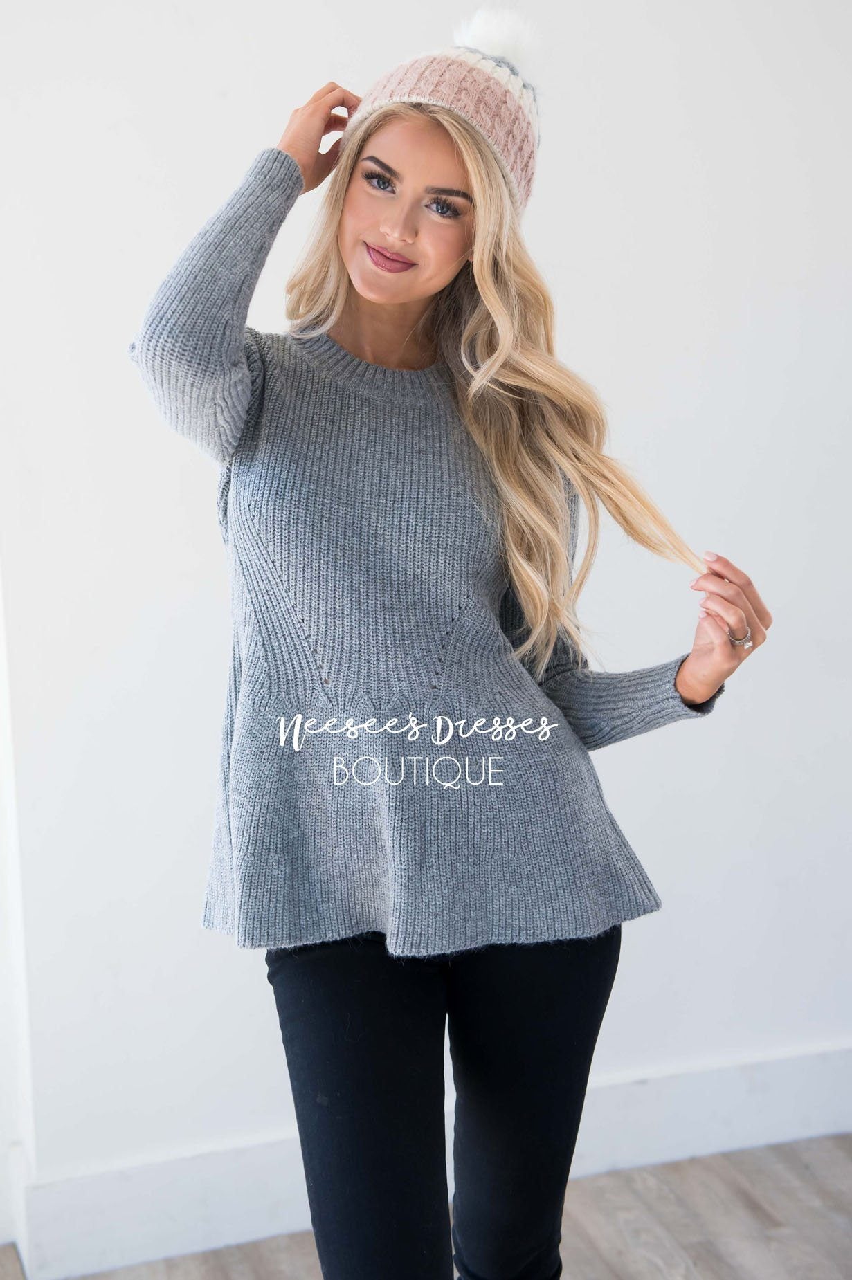 Fit And Flare Knit Sweater