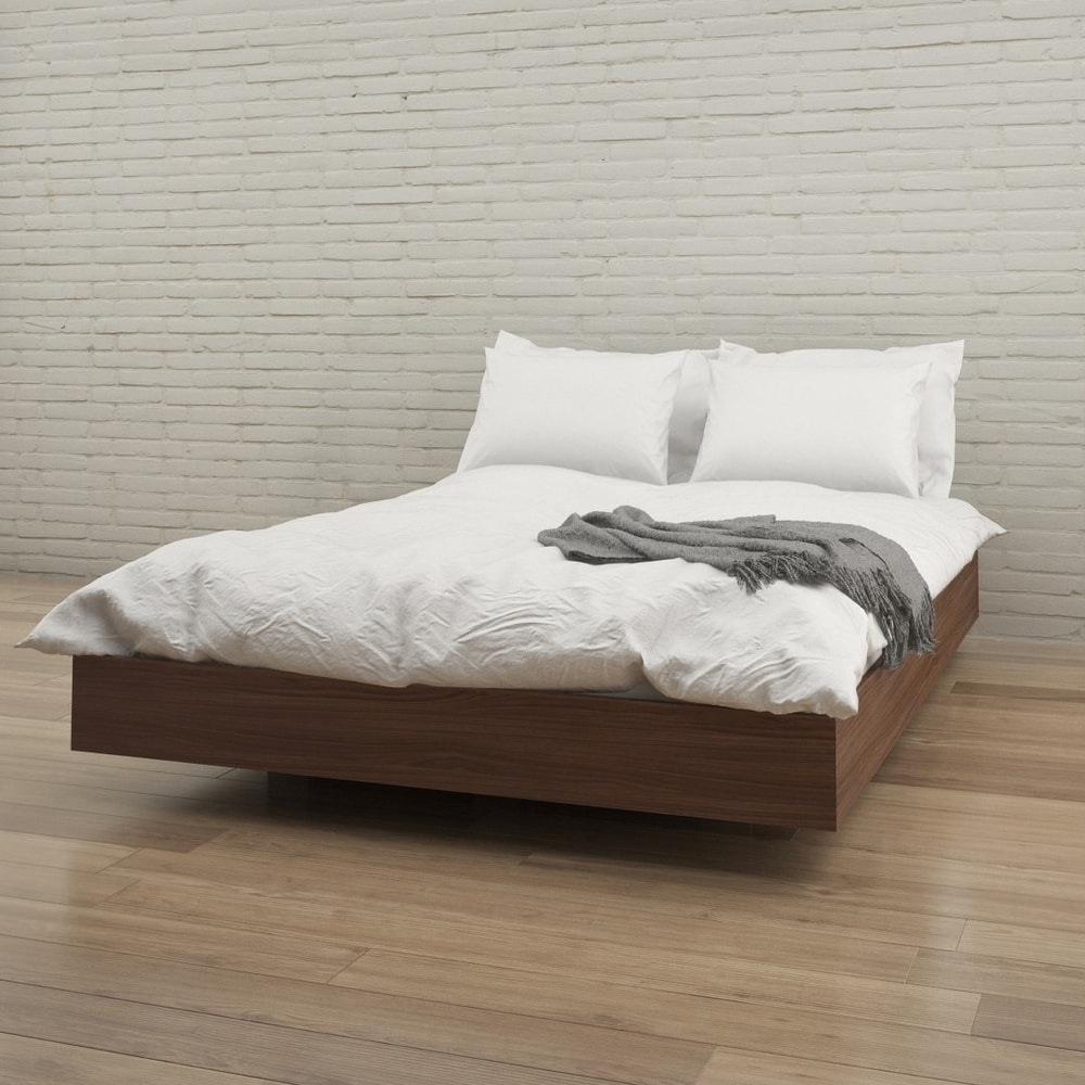 Nexera Alibi Platform Bed  Walnut