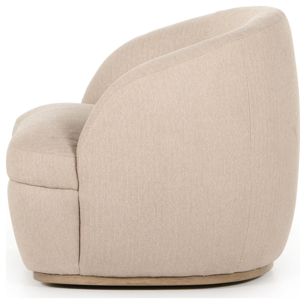 Sandie Swivel Chair  Patton Sand   Transitional   Armchairs And Accent Chairs   by Four Hands  Houzz