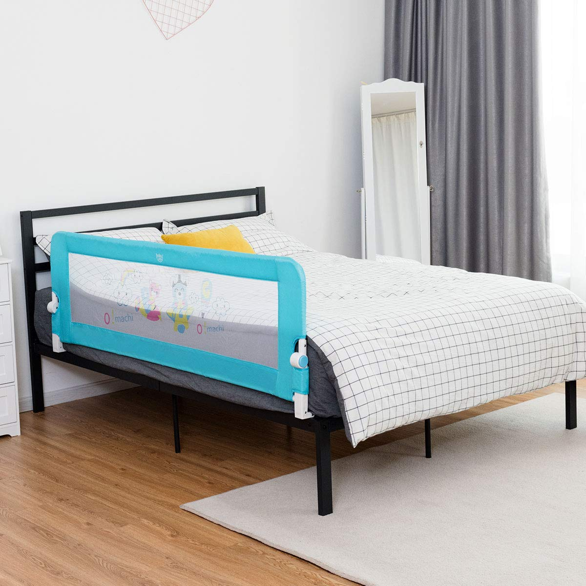 Bed Rails for Toddlers, 69 Inch Extra Long w/Safety Straps