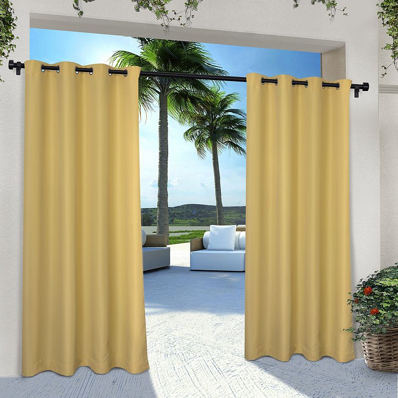 Exclusive Home 2-pack Indoor/Outdoor Solid Cabana Window Curtains