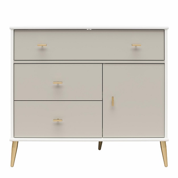 Little Seeds Valentina Asymmetrical 3 Drawer 1 Door Convertible Dresser