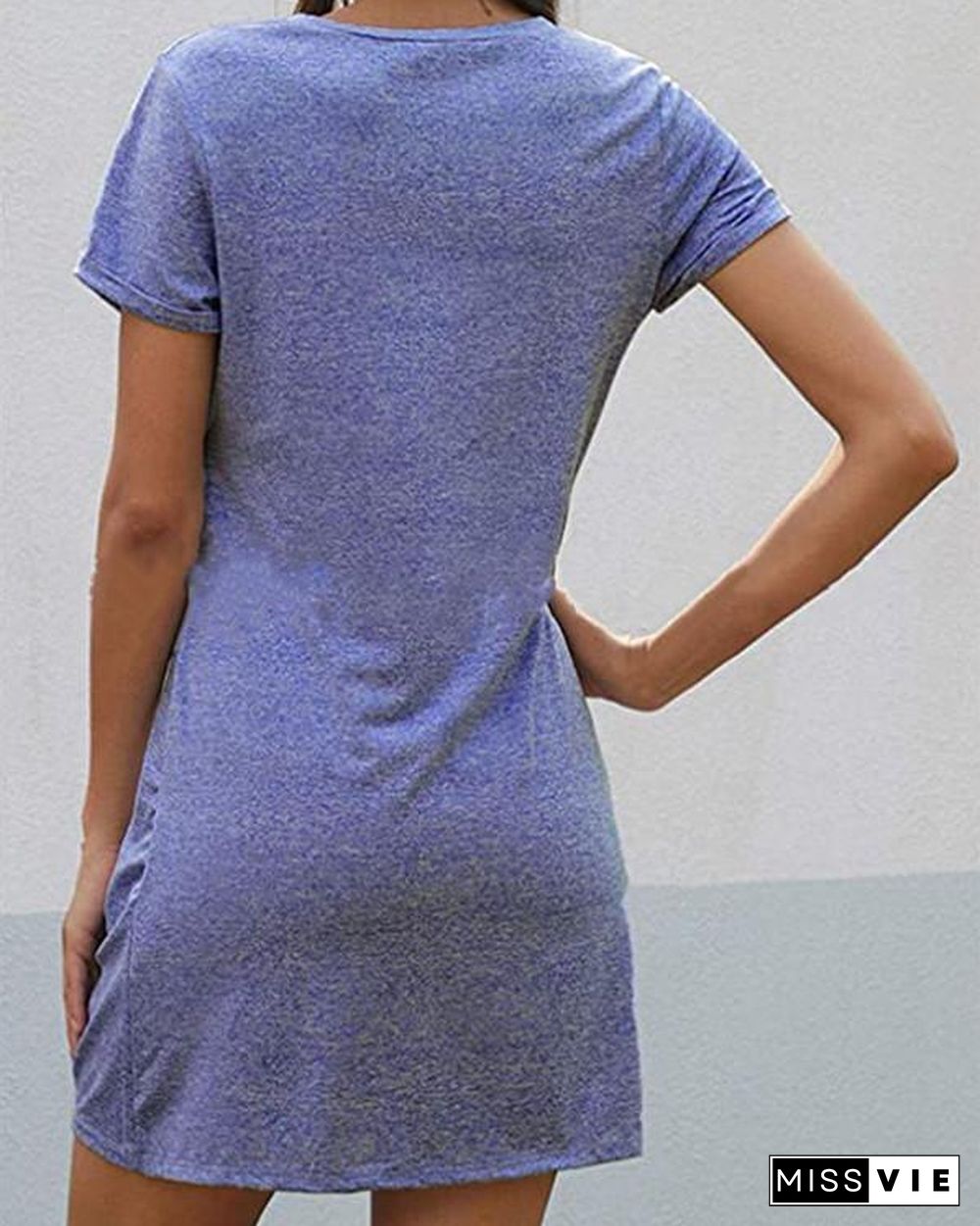 Space Dye Twist Hem Tee Dress