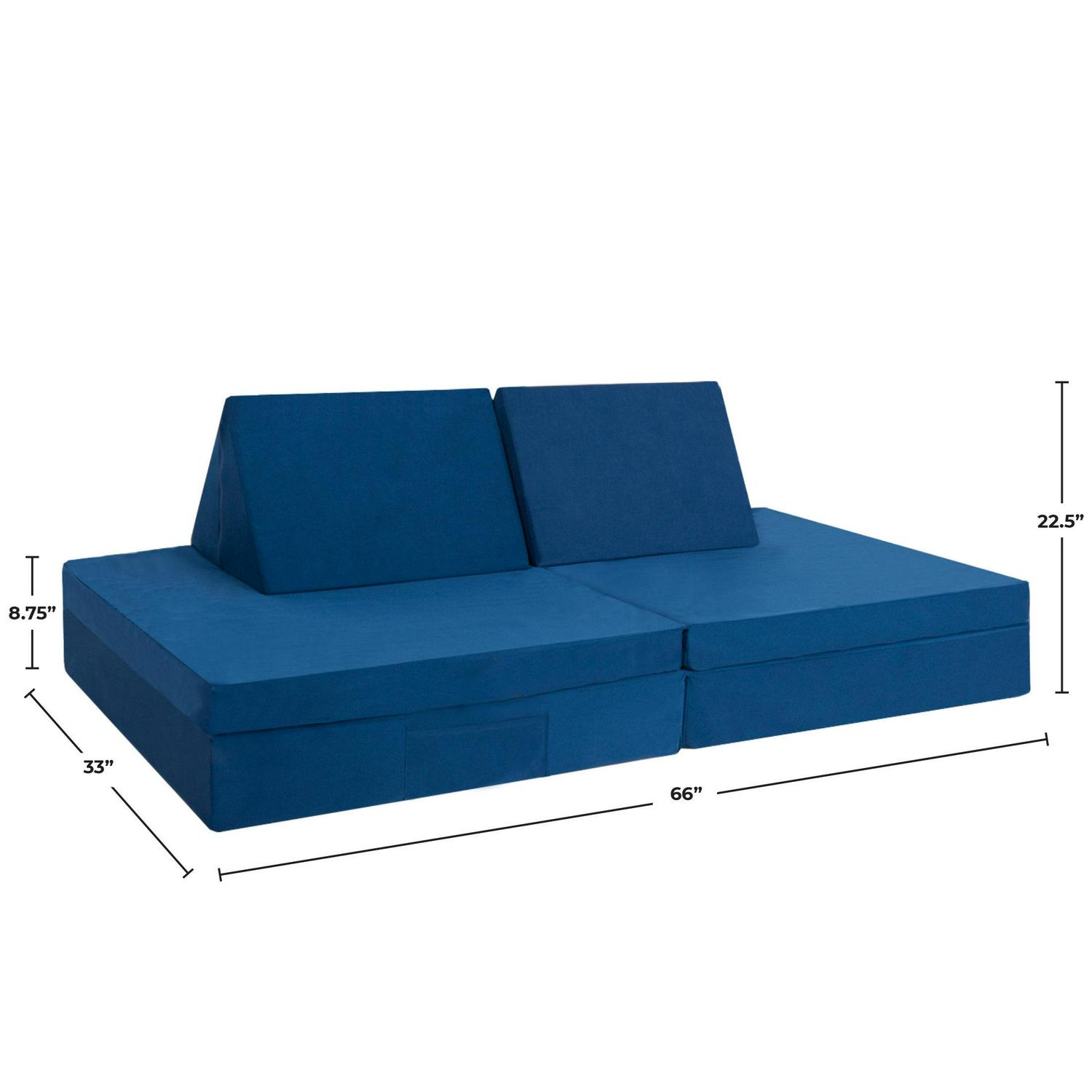 Imaginarium Microfiber Play Couch Navy Blue  Crowdfused