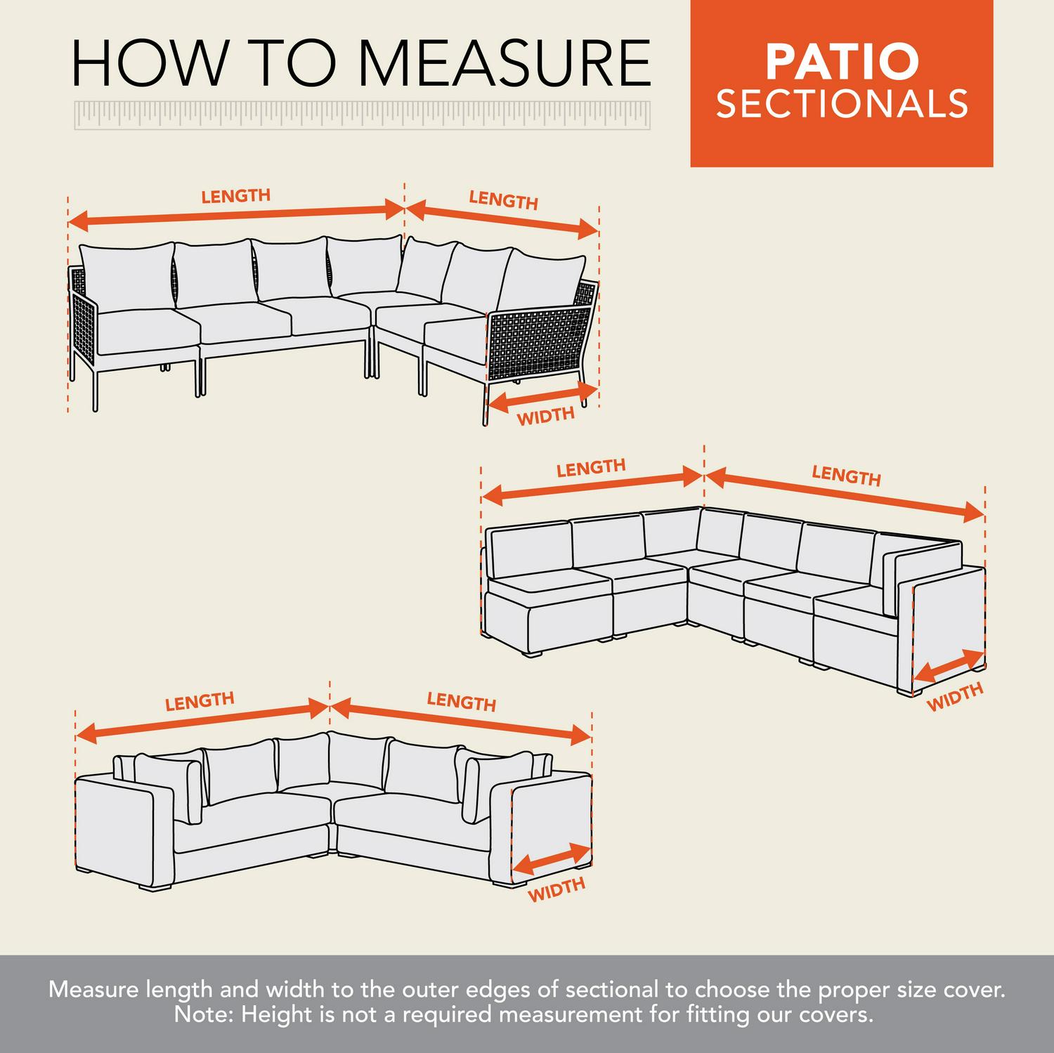 Modern Leisure Renaissance Outdoor Sectional Cover， Left-Facing， 104 L x 83 L x 32 W x 31 H， Gray