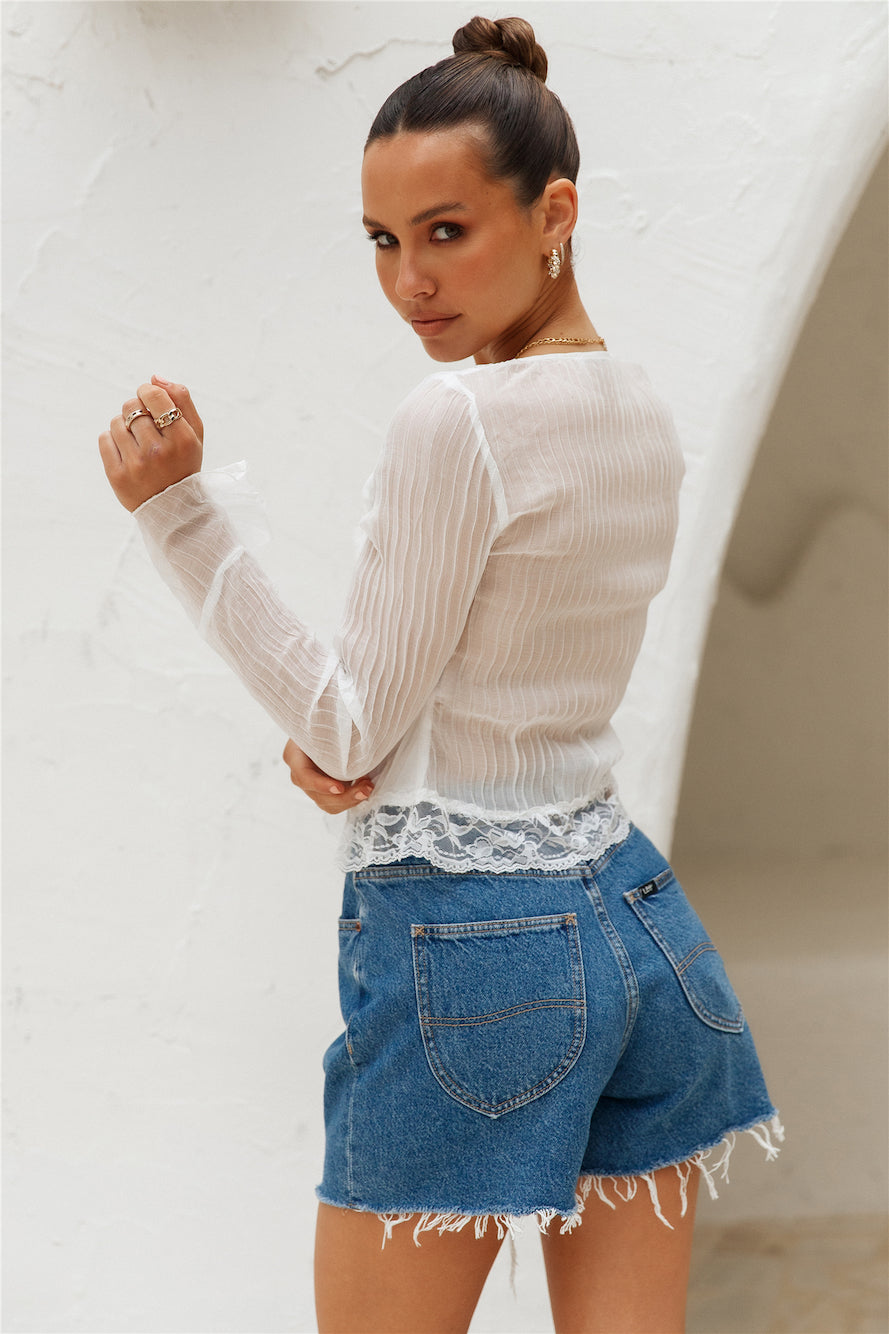 Sweetest Babe Crop Top White