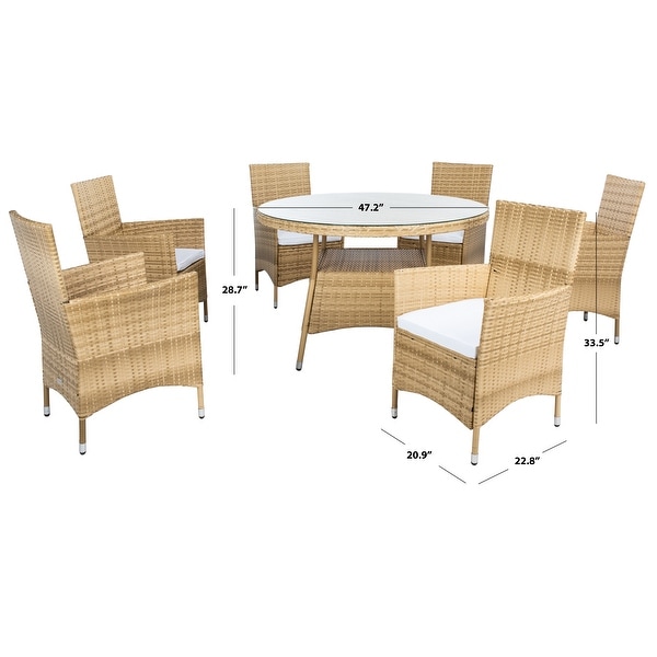 SAFAVIEH Outdoor Living Challe 7Piece Patio Dining Set