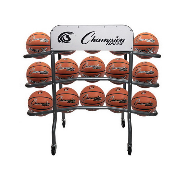 Champion Sports CBR15 3 Tier Pro Basketball Rack