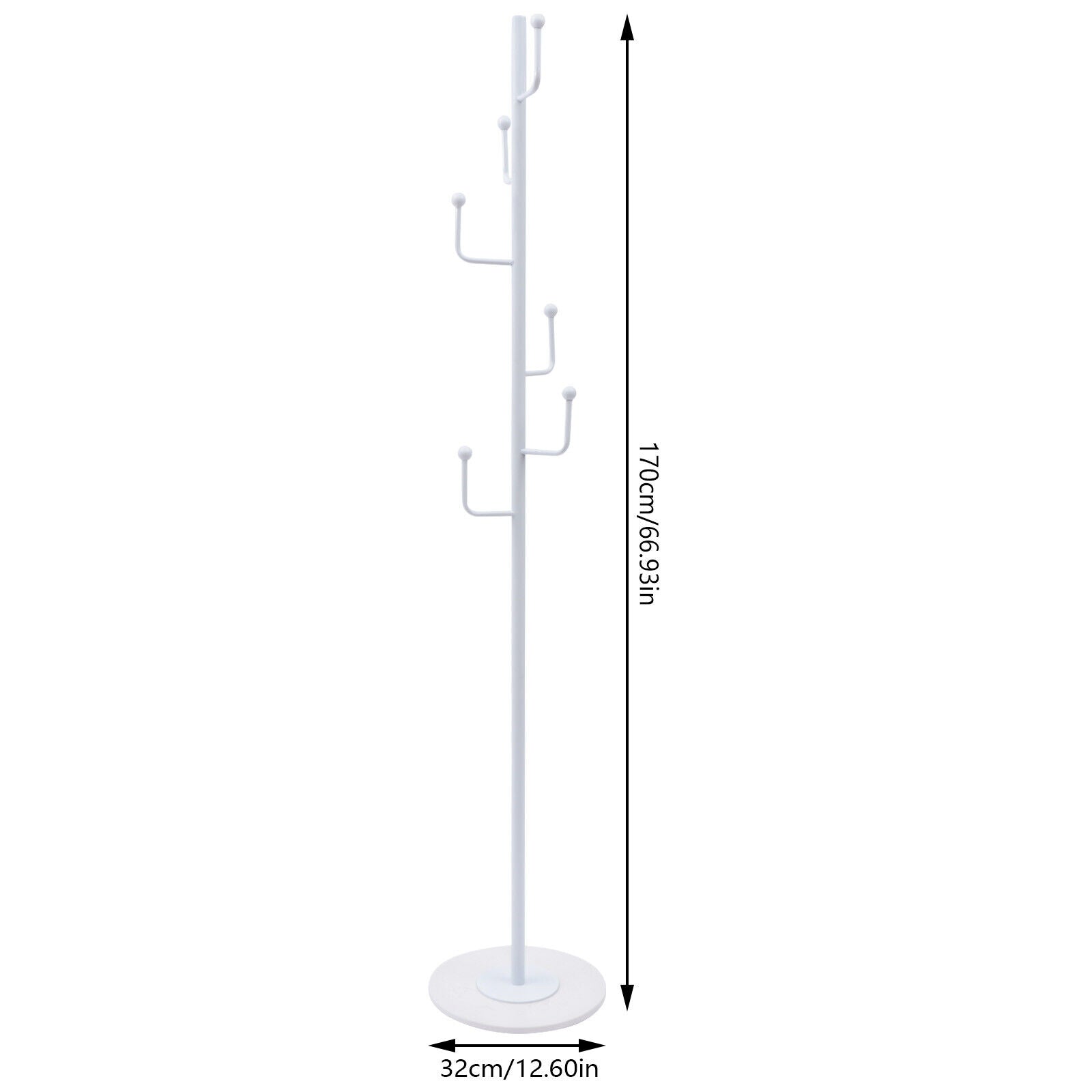 Miumaeov Coat Rack with 6 Hooks Coat Rack Freestanding with 0.55