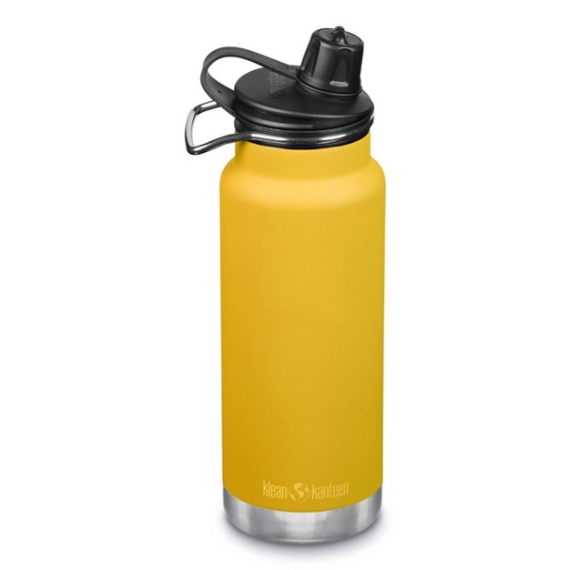 Klean Kanteen 32oz Tkwide Insulated Stainless Steel Water Bottle With Chug Cap Yellow