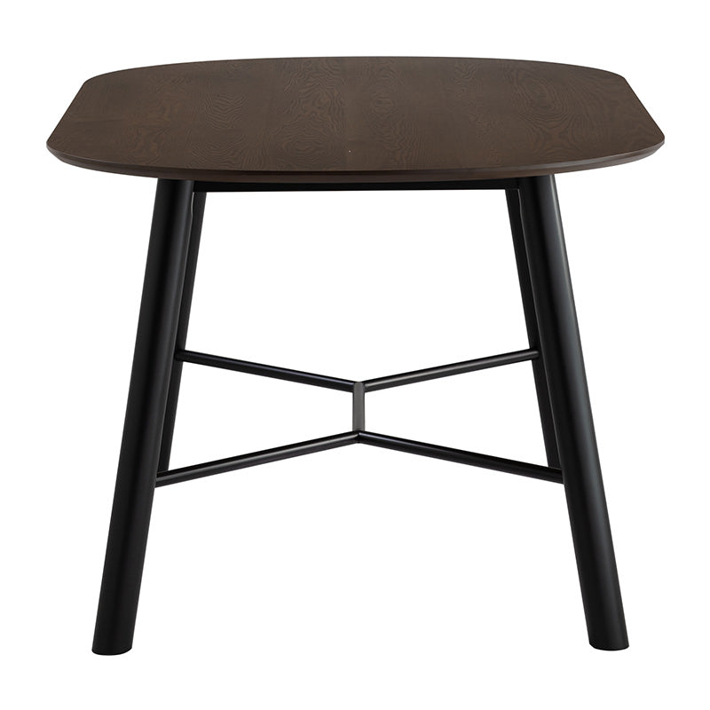 HAROLD Dining Table 160cm - Walnut & Black