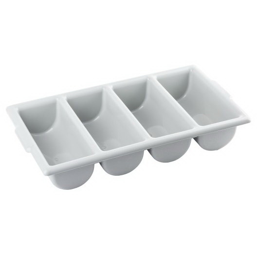 Tablecraft 4 Compartment Plastic Silverware Bin  1...