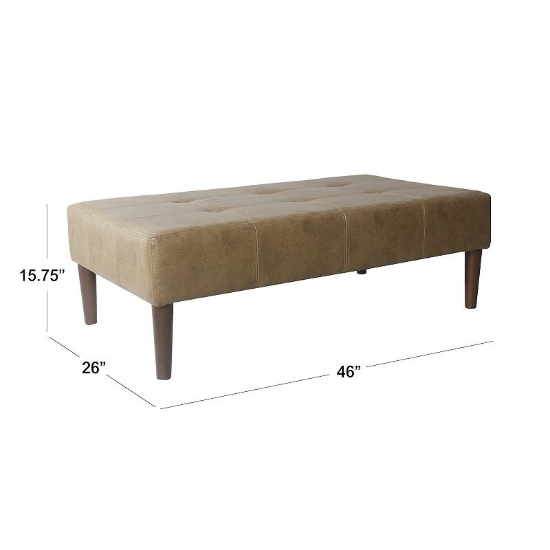 HomePop Classic Tufted Long Bench