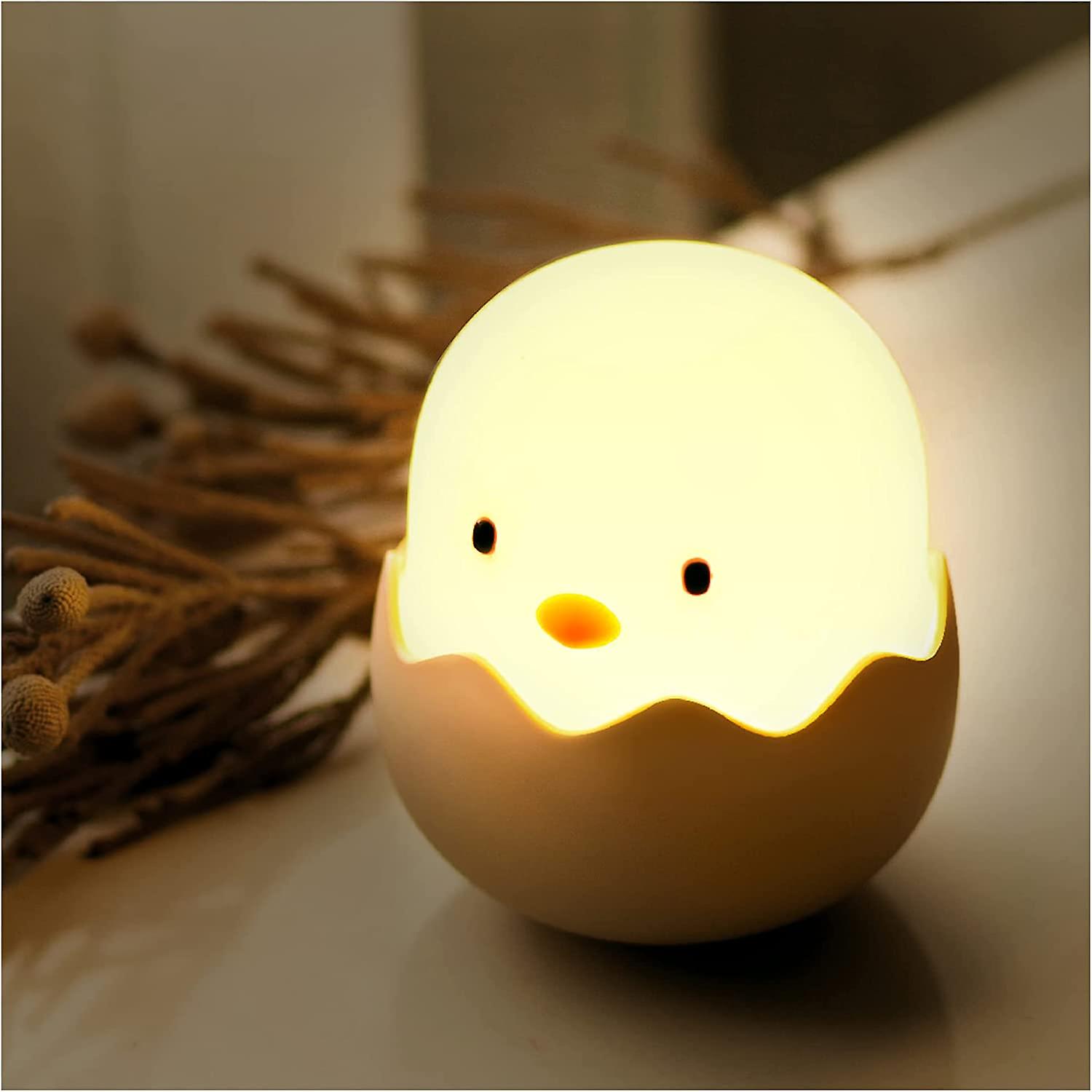 Cute Night Light For Kids， Kawaii Chacochick Silicone Squishy Nursery Night Light For Baby Girl Gift， Rechargeable Portable Led Lamp With Touch Sensor