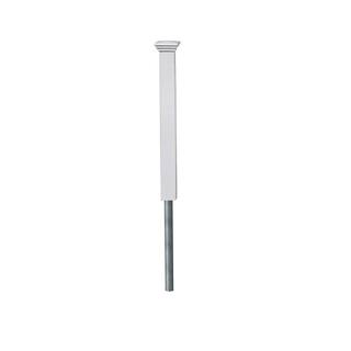 Zippity Outdoor Products No-Dig 2 in. x 3-12 in. x 3-14 ft. Vinyl Newport Finishing Fence Post ZP19003