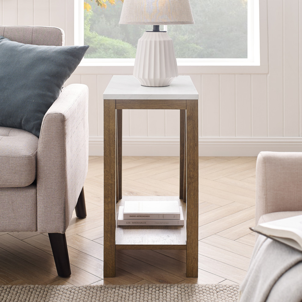 Narrow A Frame Side Table   Transitional   Side Tables And End Tables   by Walker Edison  Houzz