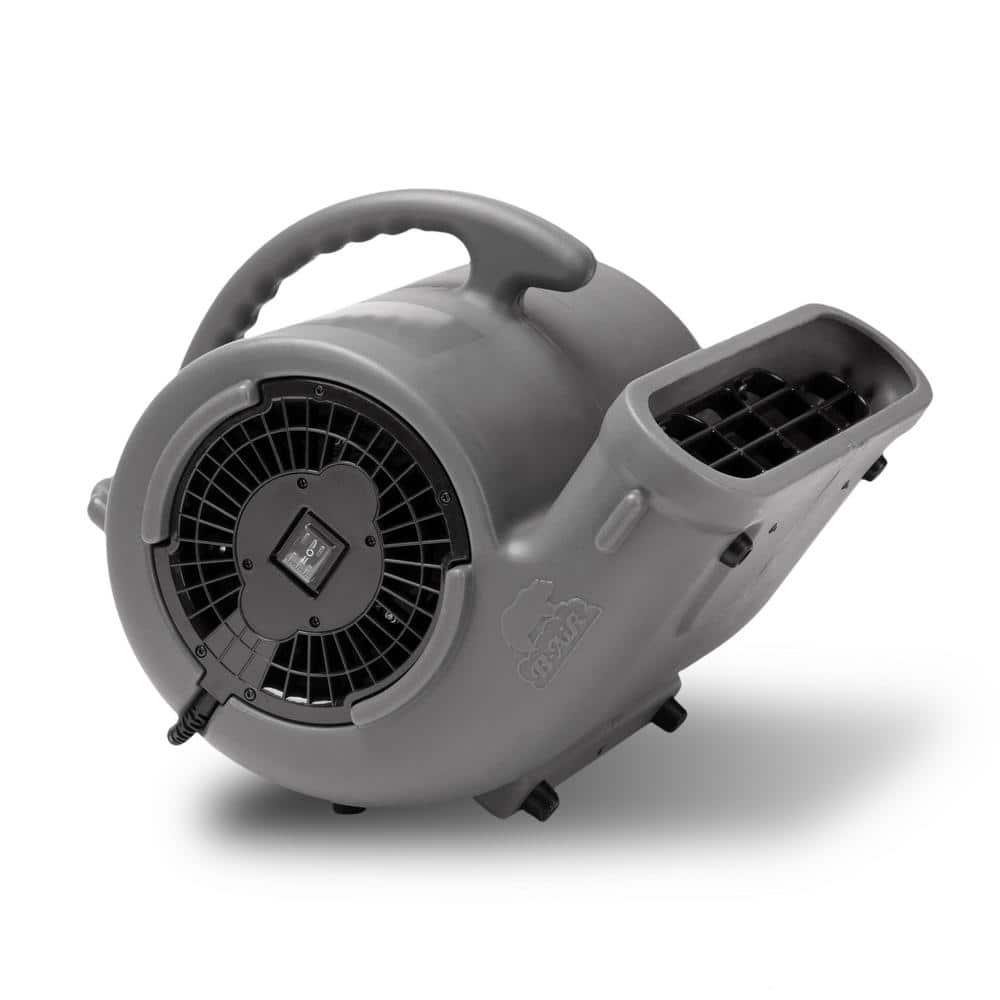 BAir 12 HP Air Mover for Janitorial Water Damage Restoration Stackable Carpet Dryer Floor Blower Fan in Grey