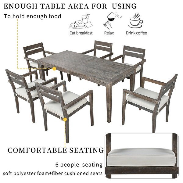 Acacia Wood Outdoor Dining Table And Chairs