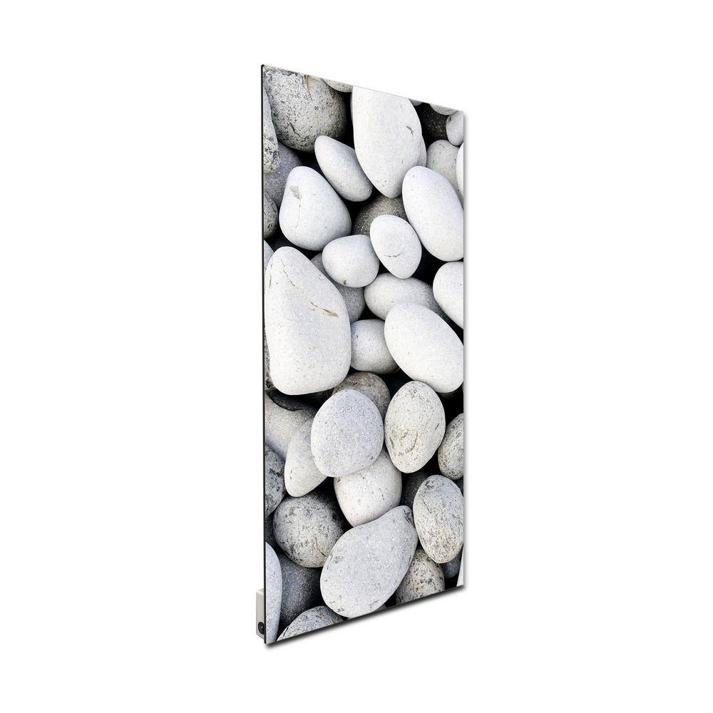 Heat Storm Glass Heater 500-Watt Radiant Wall Hanging Decorative Glass Heat Panel - Rock Pebbles HS-1648-V2