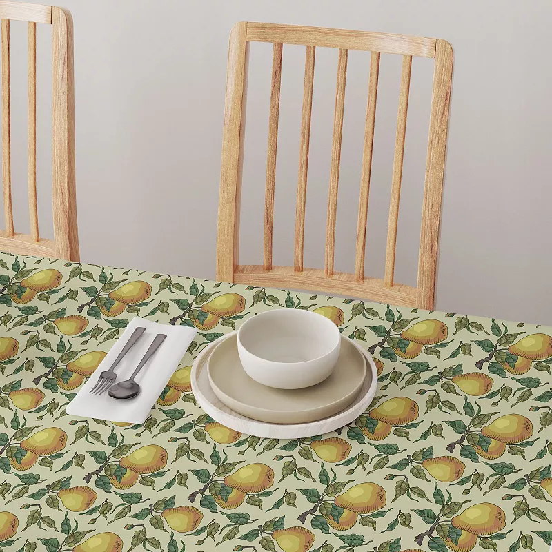 Rectangular Tablecloth， 100% Cotton， 60x104， Painted Pear Tree