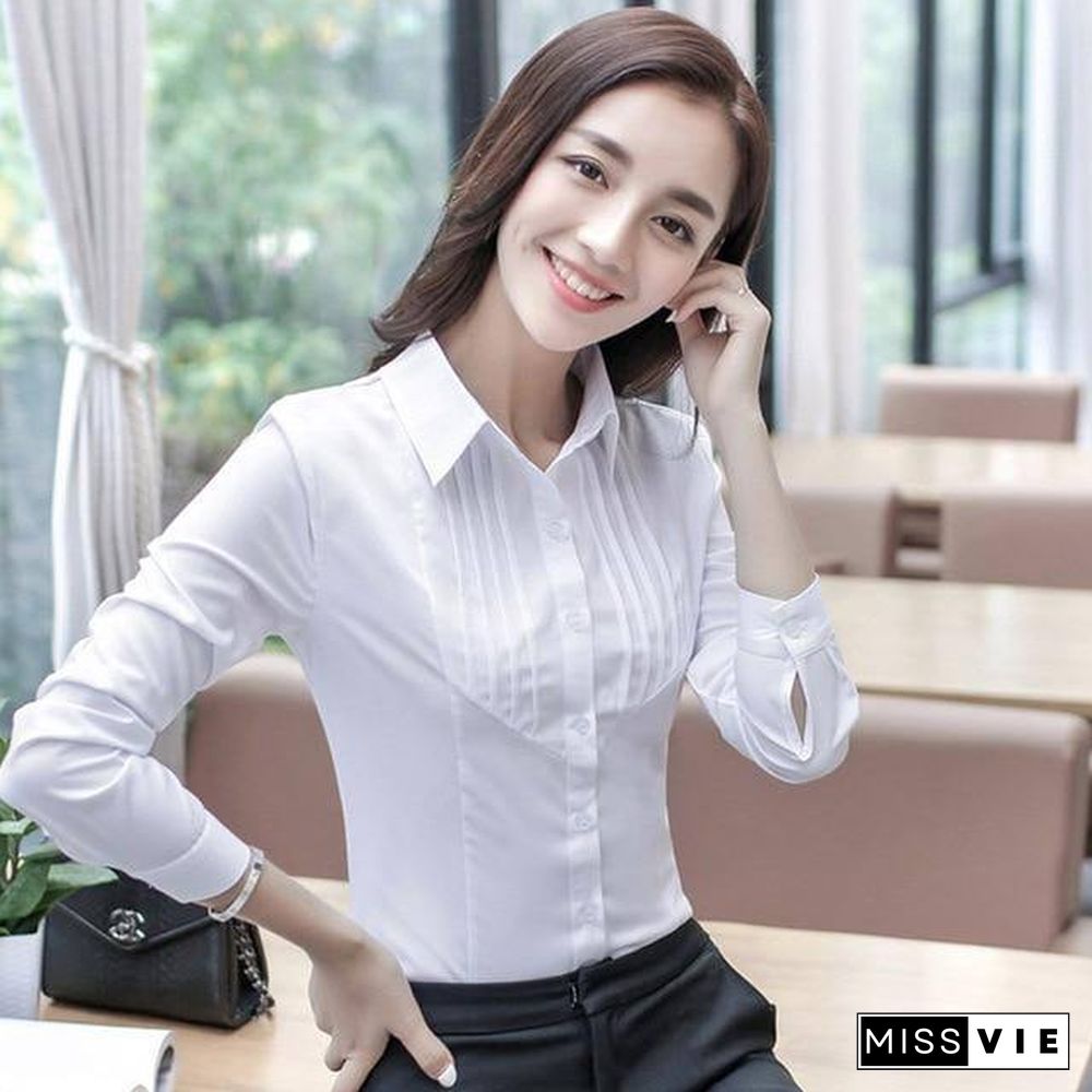 Women Tops And Blouses Office Lady Blouse Slim Shirts Women Blouses Plus Size Tops Casual Shirt Female Blusas