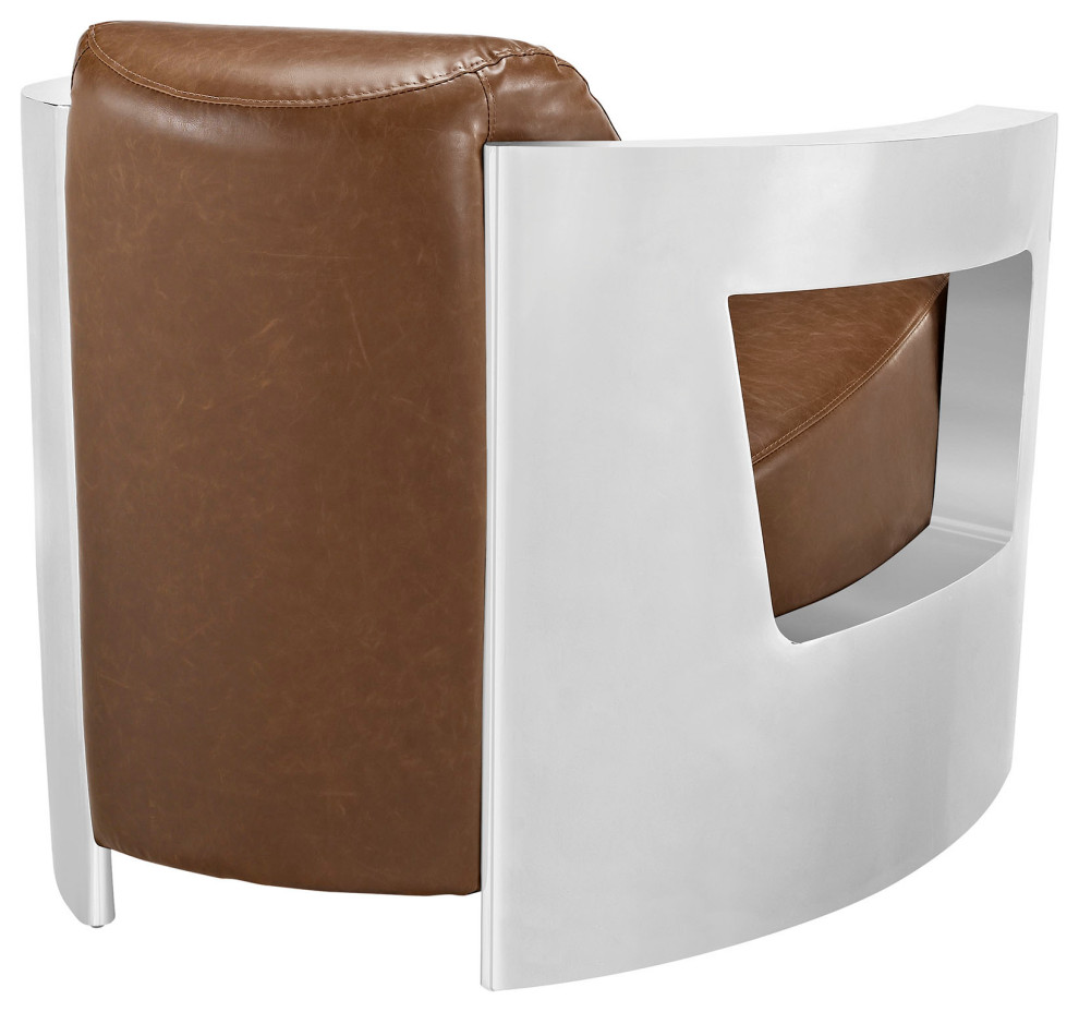 Trip Leather Lounge Chair   Contemporary   Armchairs And Accent Chairs   by Decor Savings  Houzz