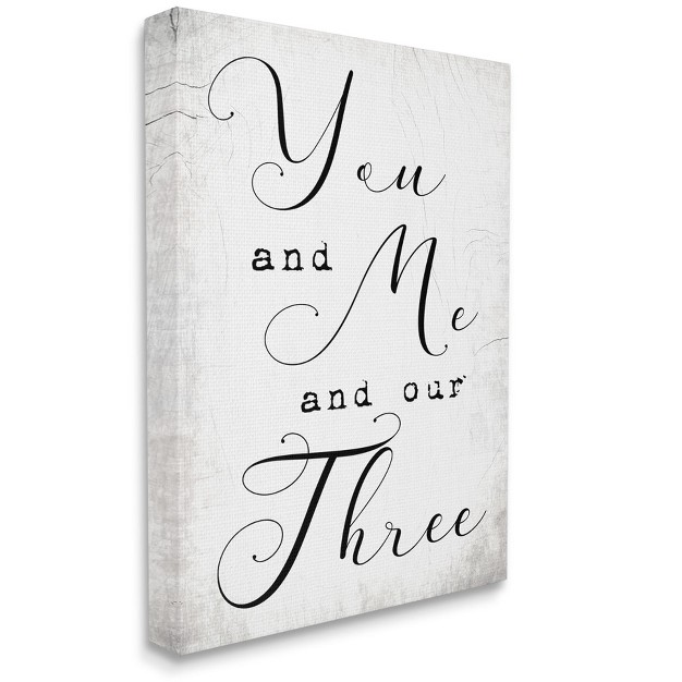 Stupell Industries You Me And Our Three Phrase Family Home Quote