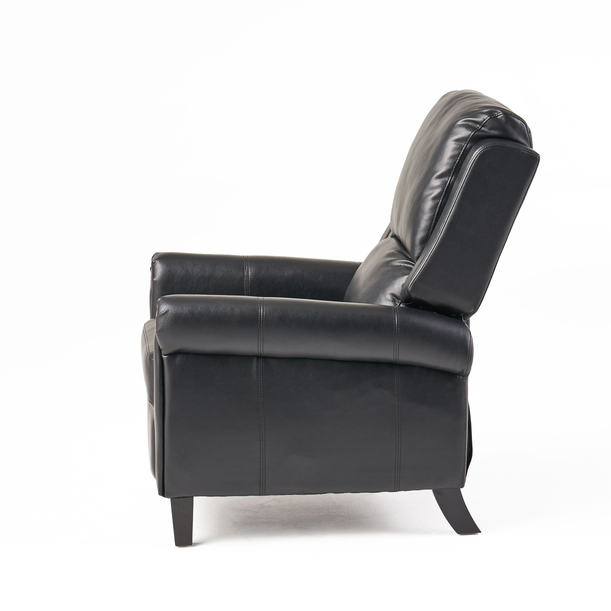 Lloyd Black Leather Recliner Club Chair