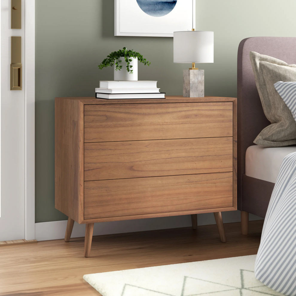 Henley Chest 3 Drawers  Newton Brown   Midcentury   Accent Chests And Cabinets   by New Pacific Direct Inc.  Houzz