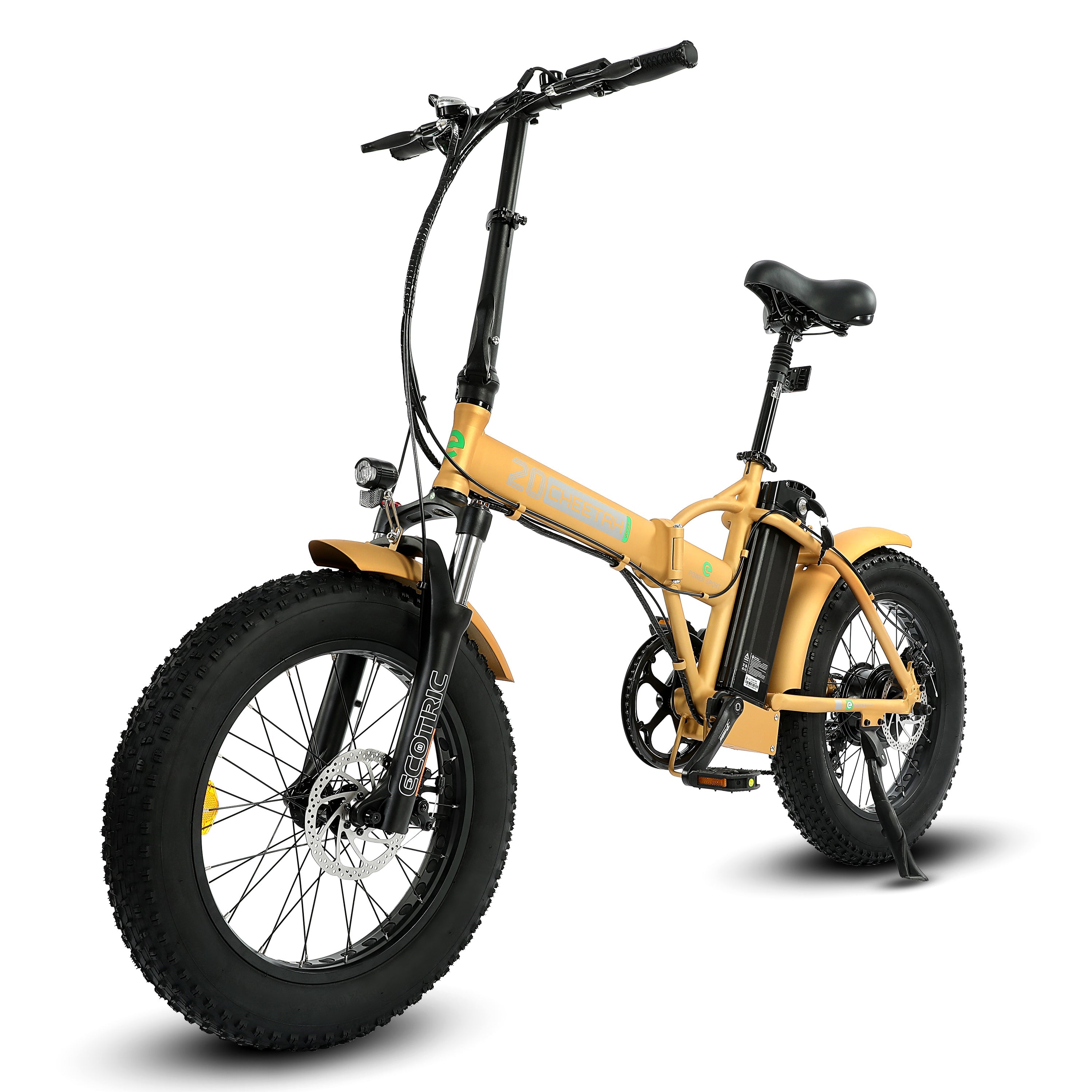 Ecotric 48V Portable Folding Fat Tire Long Distance eBike 500W Brushless Motor For Long Lifespan - w/ LCD Display For Leisure, Commuters, and Trail Riders