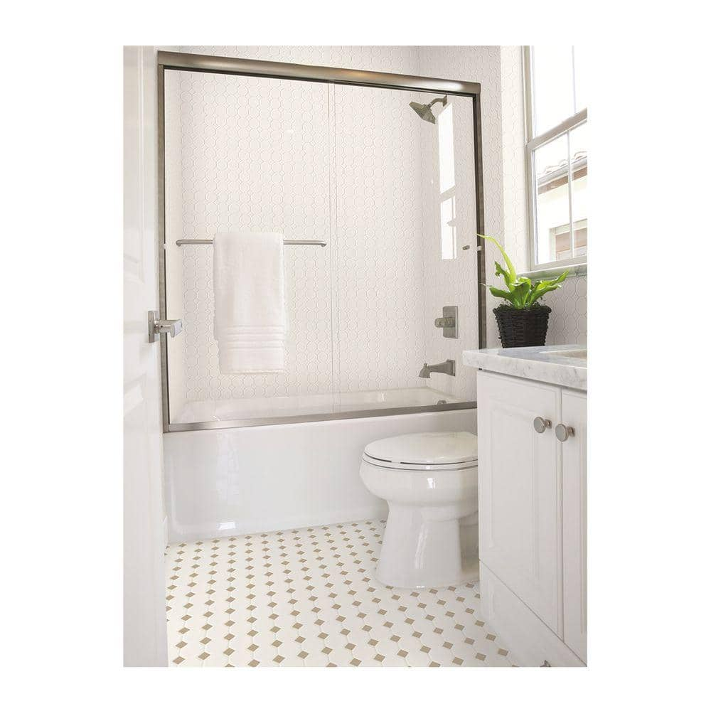 Daltile Octagon and Dot Matte White with Gray Dot 12 in. x 12 in. Glazed Ceramic Mosaic Tile (10 sq. ft.case) PR922OCT44HD1P2