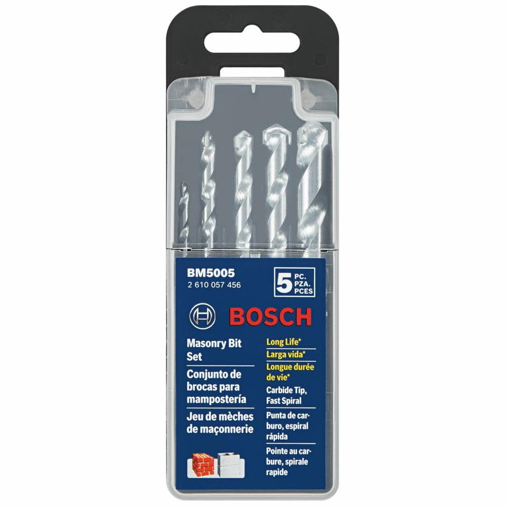 Bosch Fast Spiral Rotary Masonry Bit Set 5pc BM5005 from Bosch