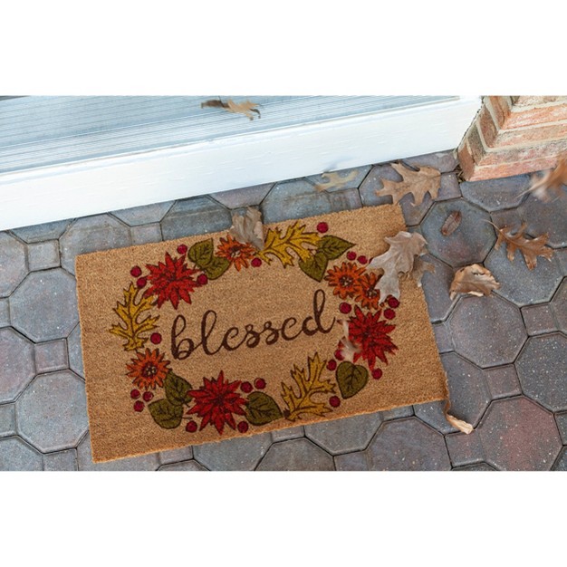 X 2 x27 4 quot Blessed Indoor outdoor Coir Doormat Entryways