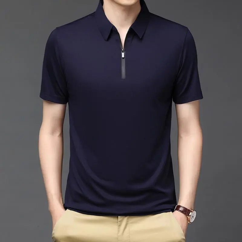 Ice Silk Polo Shirt for Men