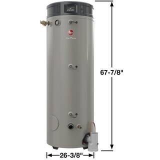 Rheem Commercial Triton Heavy Duty High Efficiency 80 Gal. 130K BTU ULN Natural Gas Power Direct Vent Tank Water Heater GHE80SU-130