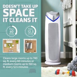 GermGuardian 22 in. 4-in-1 Air Purifier with True HEPA filter for Medium Rooms up to 153 Sq Ft White (Model #AC4825W) AC4825W