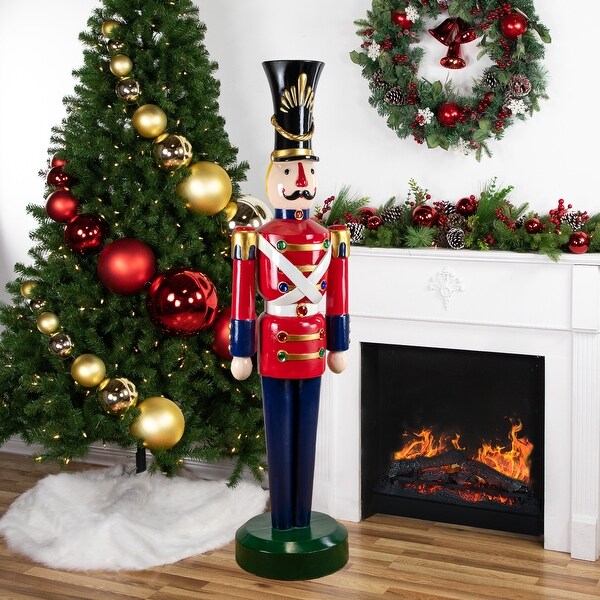 Fiberglass Commercial Christmas Toy Solider Soldier With Jewels 6.25'