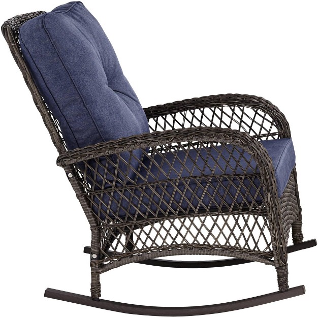 Teal Island Designs Madden Blue Outdoor Rocking Chair