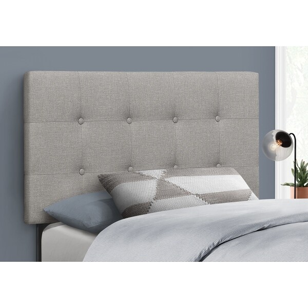 Bed， Headboard Only， Twin Size， Bedroom， Upholstered Linen Look， Transitional - - 31975179