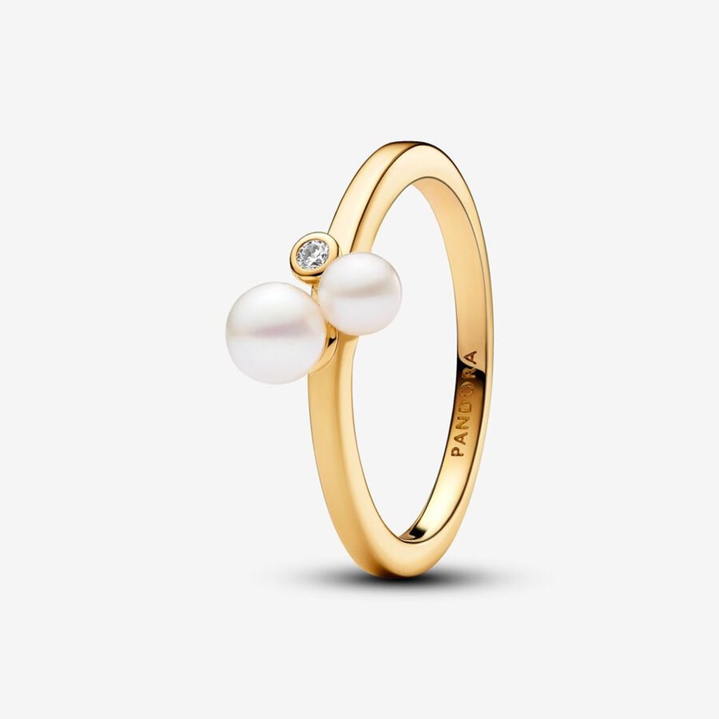 PANDORA  Duo Treated Freshwater Cultured Pearls Ring - Gold