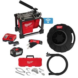 MW M18 FUEL Cordless Drain Cleaning Sewer Sectional Machine Kit with 78 in. Cable with Attachments 2818A-21