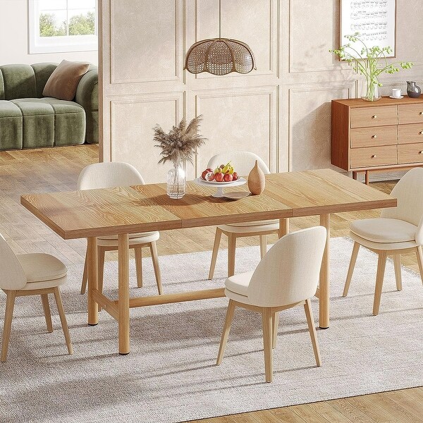 63 In Dining Table for 46 People，Wood Rectangular Dining Room Table