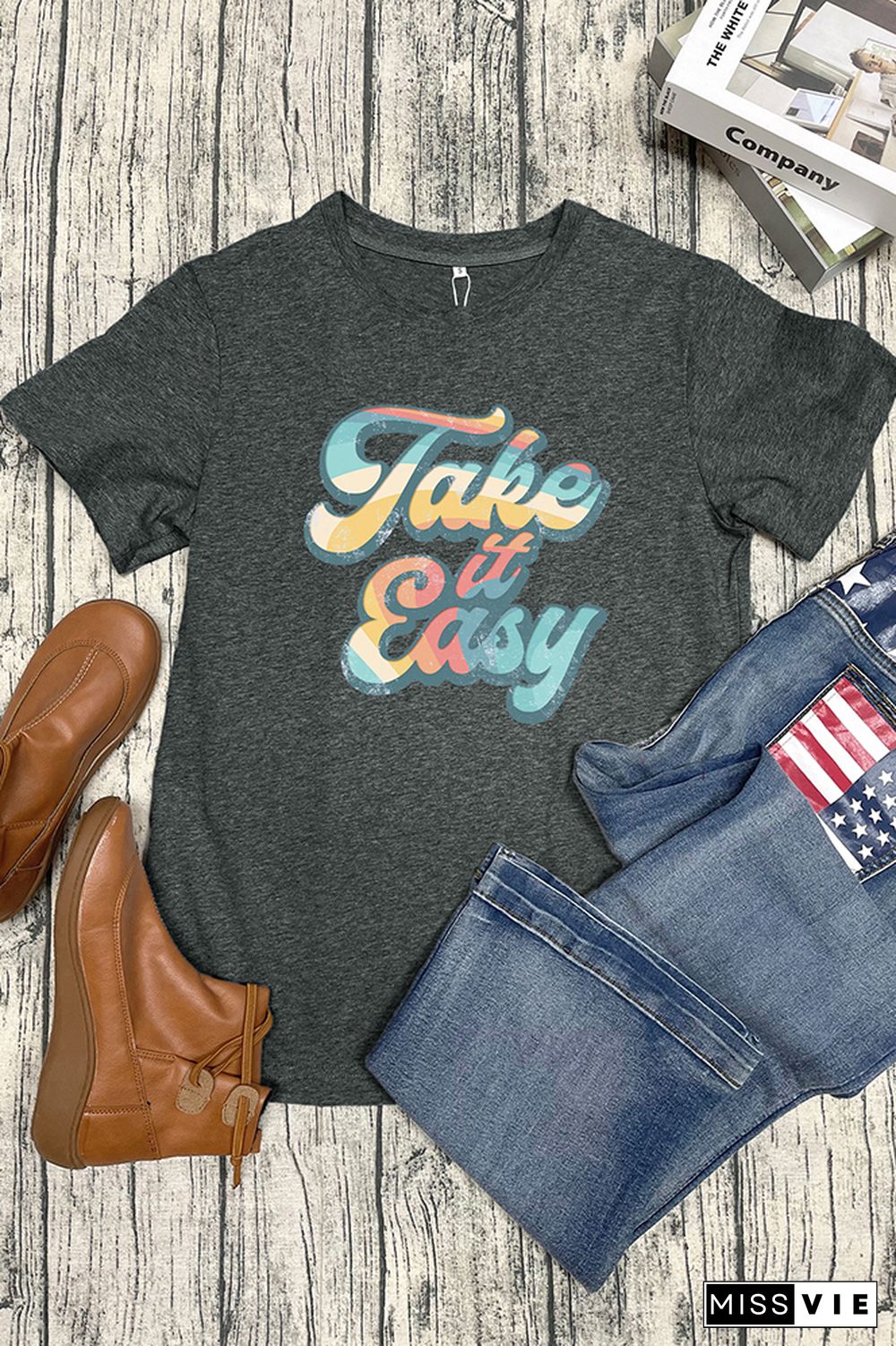 Take It Easy Graphic T-Shirt Wholesale