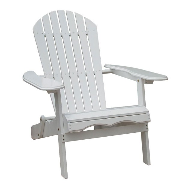 Northbeam Outdoor Portable Foldable Wooden Adirondack Deck Lounge Chair White 2 Pack amp Merry Products Acacia Hardwood Flat Folding Side Table White