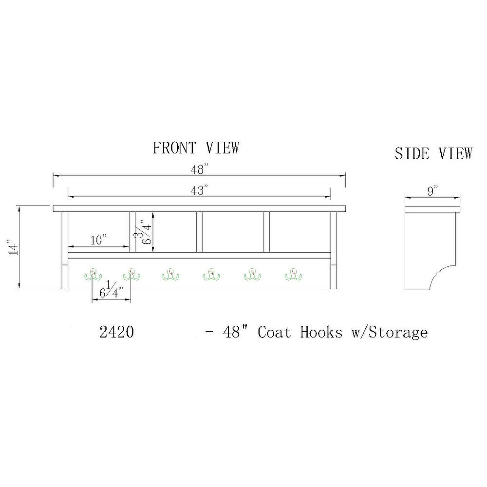 Carbon Loft Lawrence Entryway Coat Hook with Storage Cubbies