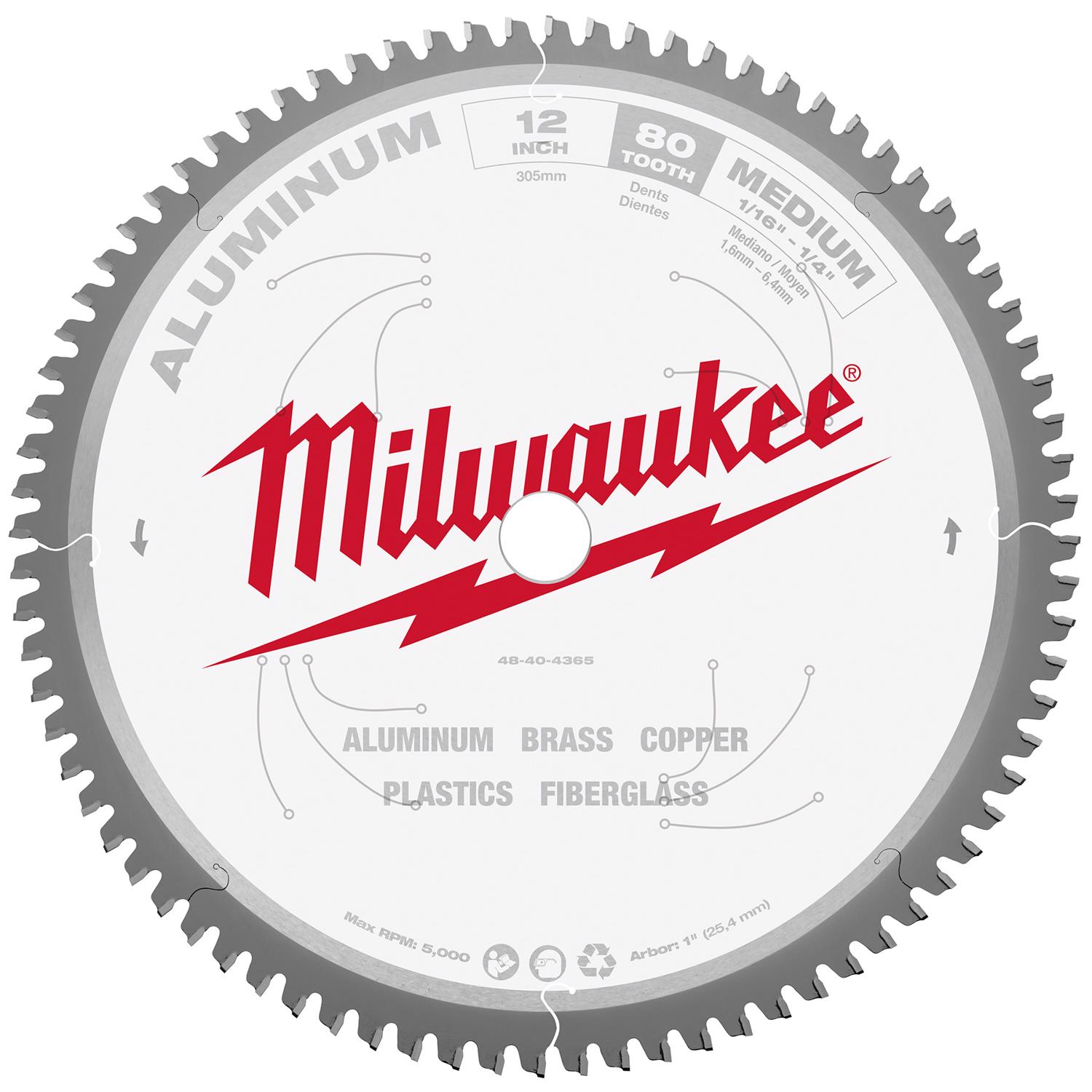 MW 12 in. D X 1 in. Carbide Tipped Circular Saw Blade 80 teeth 1 pk