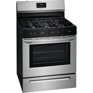 Frigidaire 30 in. 5 Burner Freestanding Gas Range in Stainless Steel FCRG3052AS