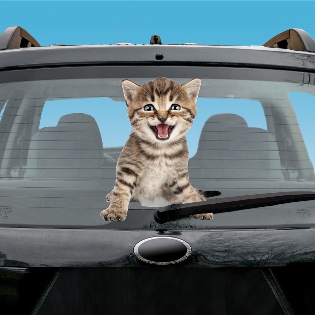 Collections Etc Whimsical Kitten Vinyl Car Window Decal