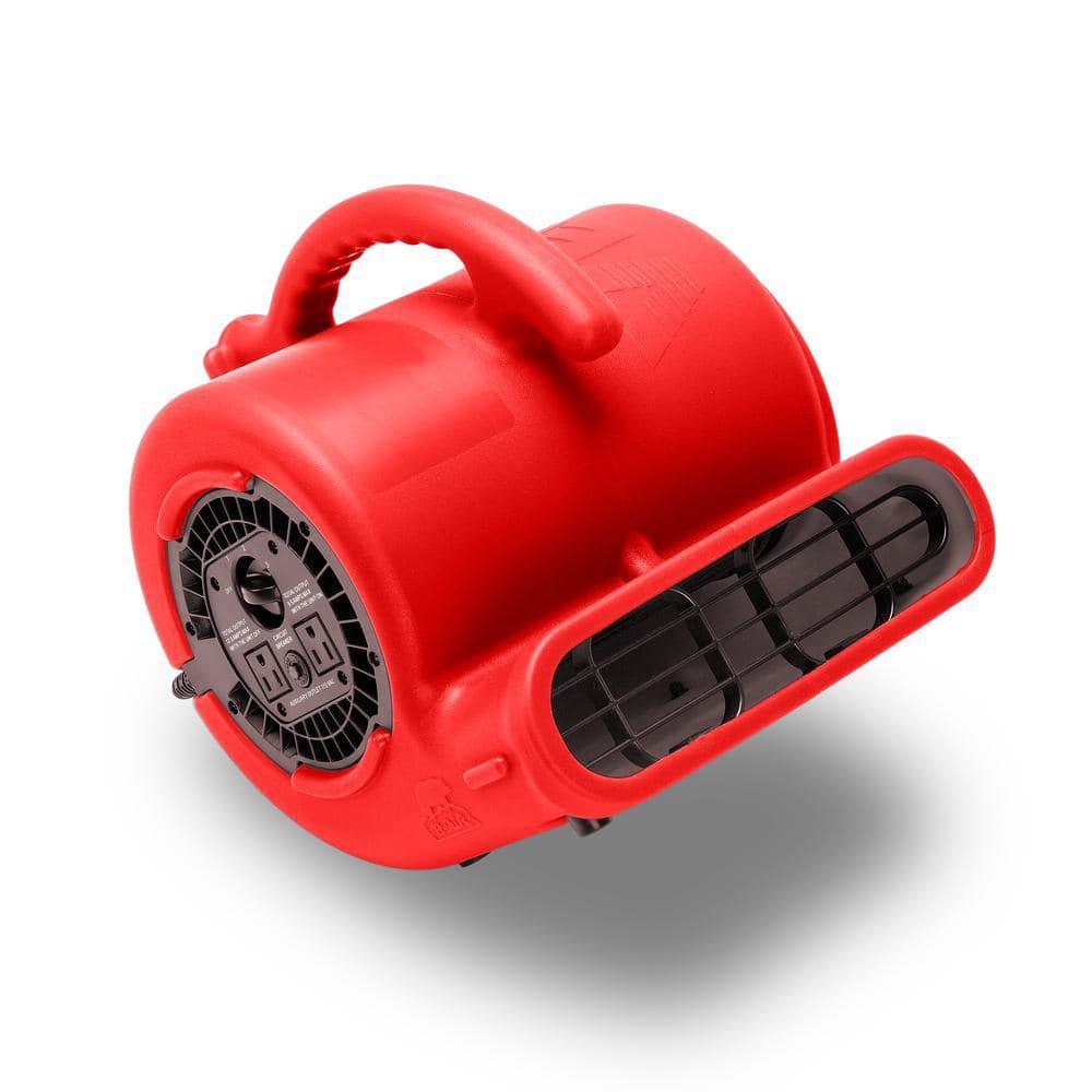 BAir 14 HP Air Mover Blower Fan for Water Damage Restoration Carpet Dryer Floor Home and Plumbing Use in Red