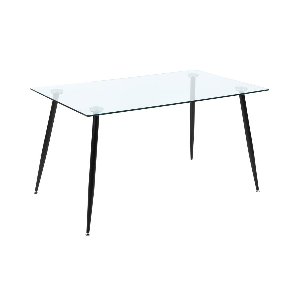 Somette Roberta 4 Legged Matte Black Dining Table   31\